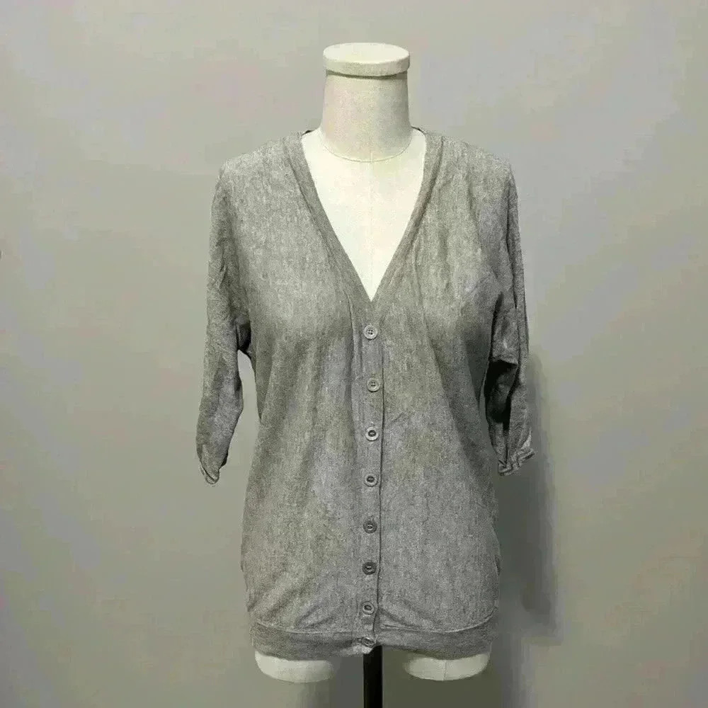 Banjo & Matilda Silk and Cashmere blend V Neck button up Cardigan